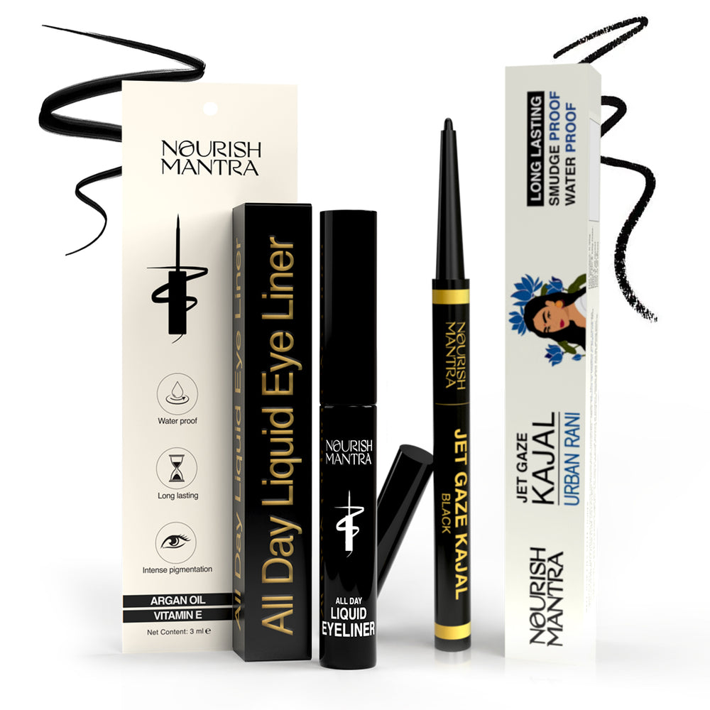 Raven Twin Combo - Black Kajal & Eyeliner