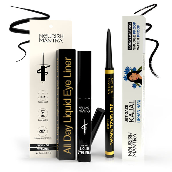 Raven Twin Combo - Black Kajal & Eyeliner